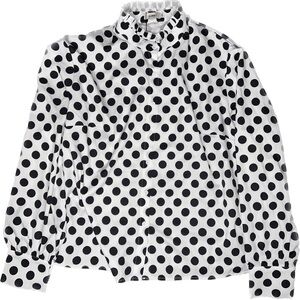Polka Dot Blouse - Black and White